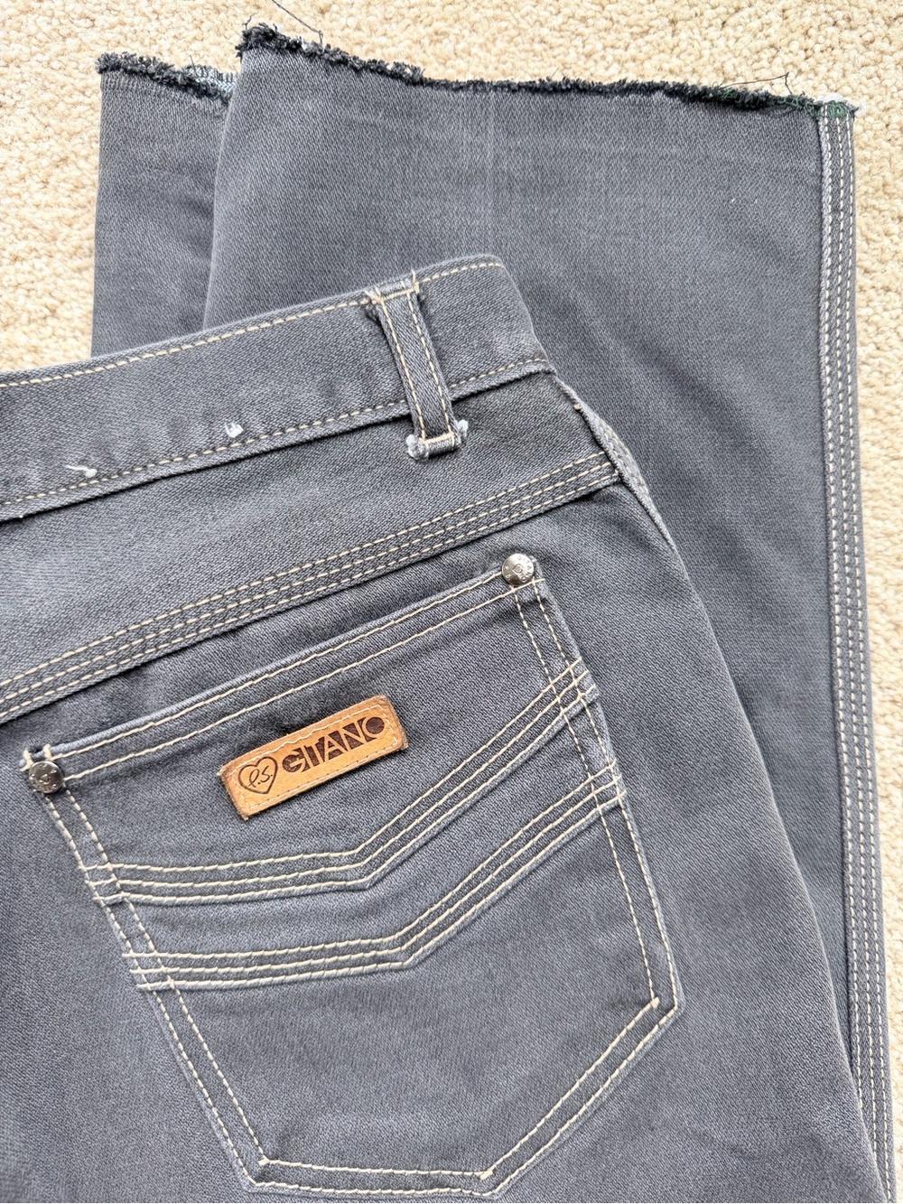 Vintage Gitano High Rise Jeans – Size 16 Regular – Gray/Black Denim